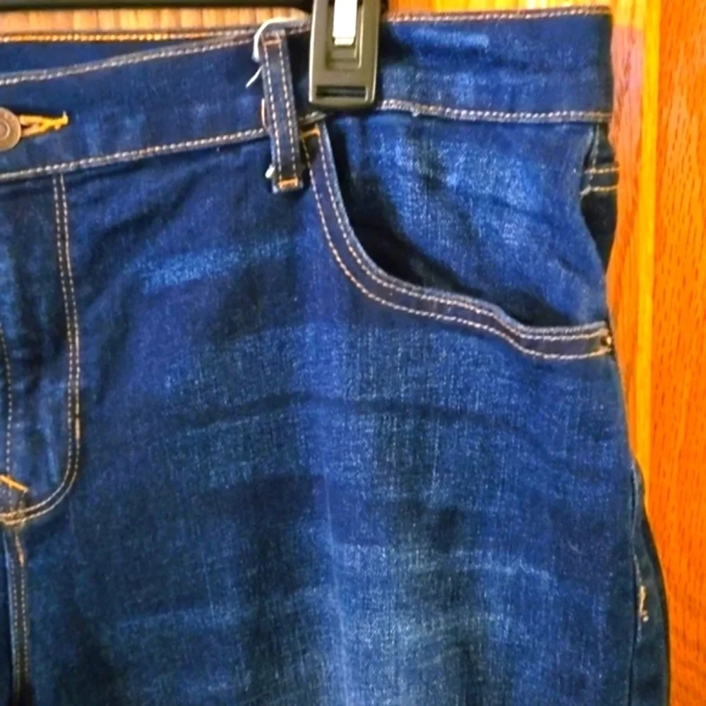 Old Navy Boyfriend Straight/Droit Blue Jeans Stretch Cotton Blend Women Size 18R
